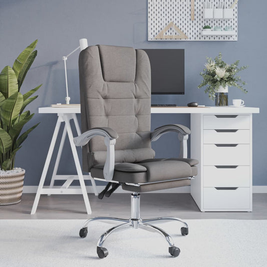 Bürostuhl mit Massagefunktion Taupe Stoff