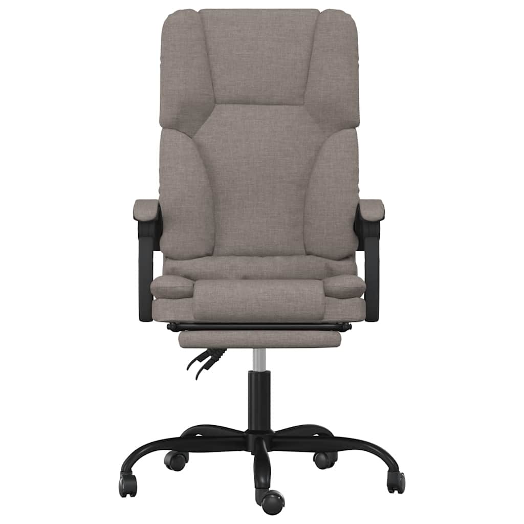Office Chair with Massage Function Taupe Fabric