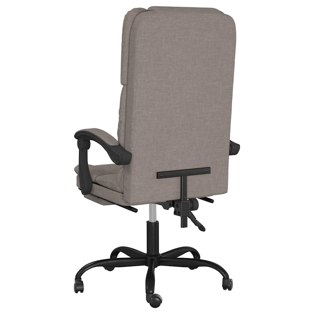 Office Chair with Massage Function Taupe Fabric