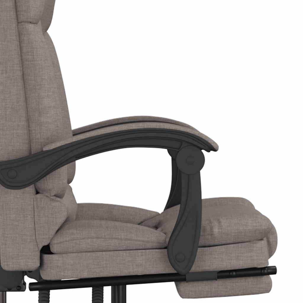 Office Chair with Massage Function Taupe Fabric