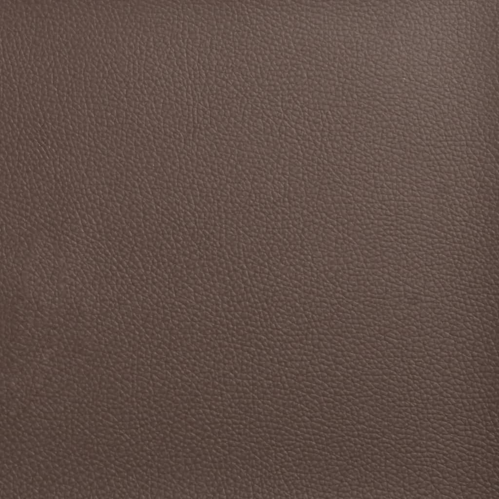 Office Chair with Massage Function Brown Faux Leather