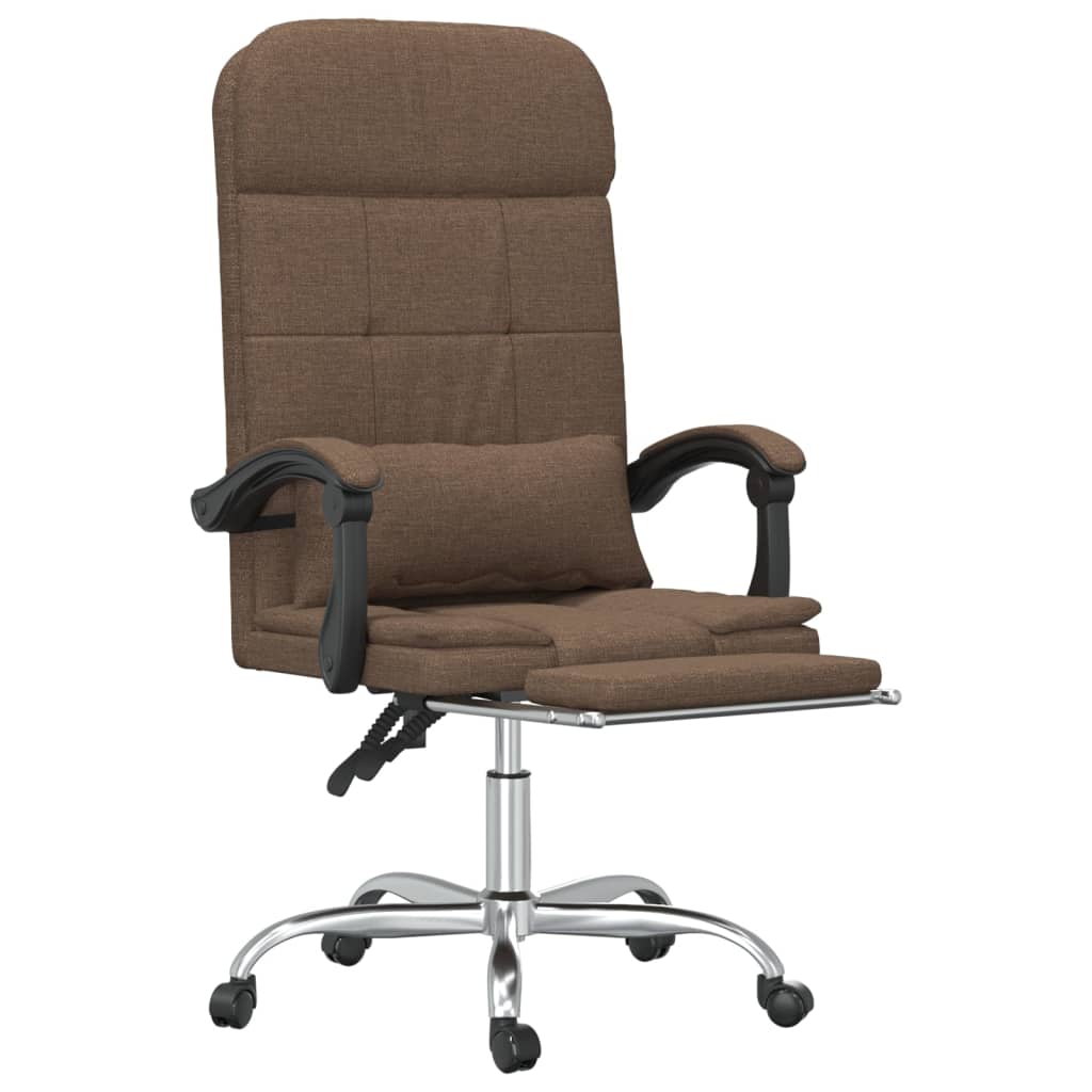 Bürostuhl mit Massagefunktion Braun Stoff