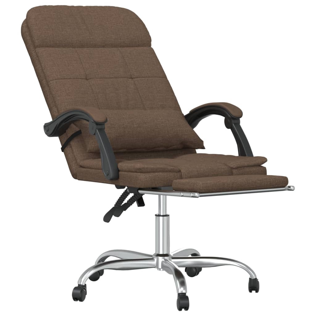 Bürostuhl mit Massagefunktion Braun Stoff