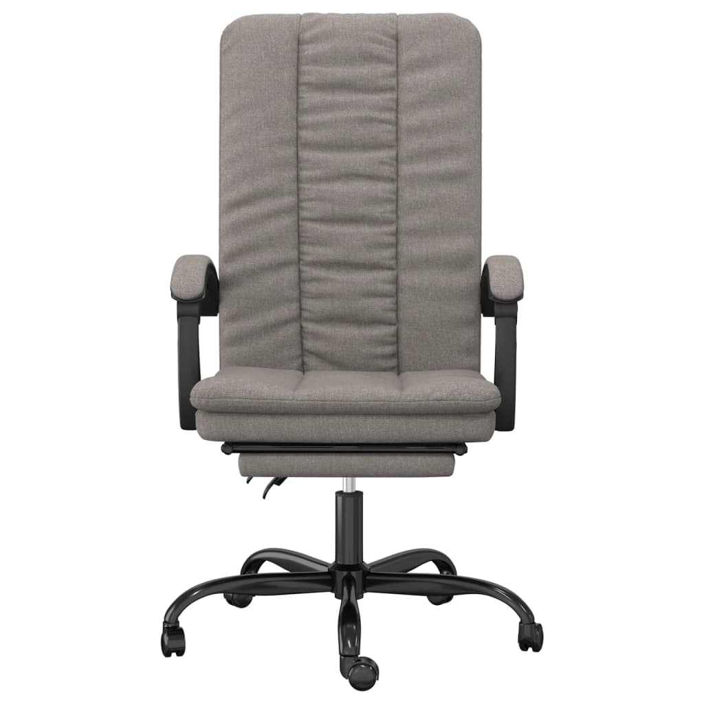 Office Chair with Reclining Function Taupe Fabric