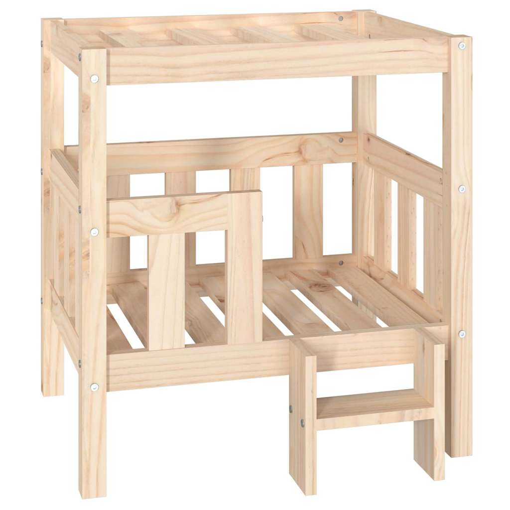 Hundebett 65,5x50,5x70 cm Massivholz Kiefer