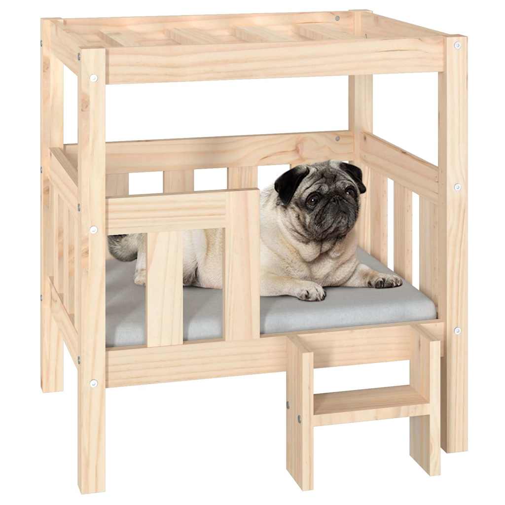 Hundebett 65,5x50,5x70 cm Massivholz Kiefer