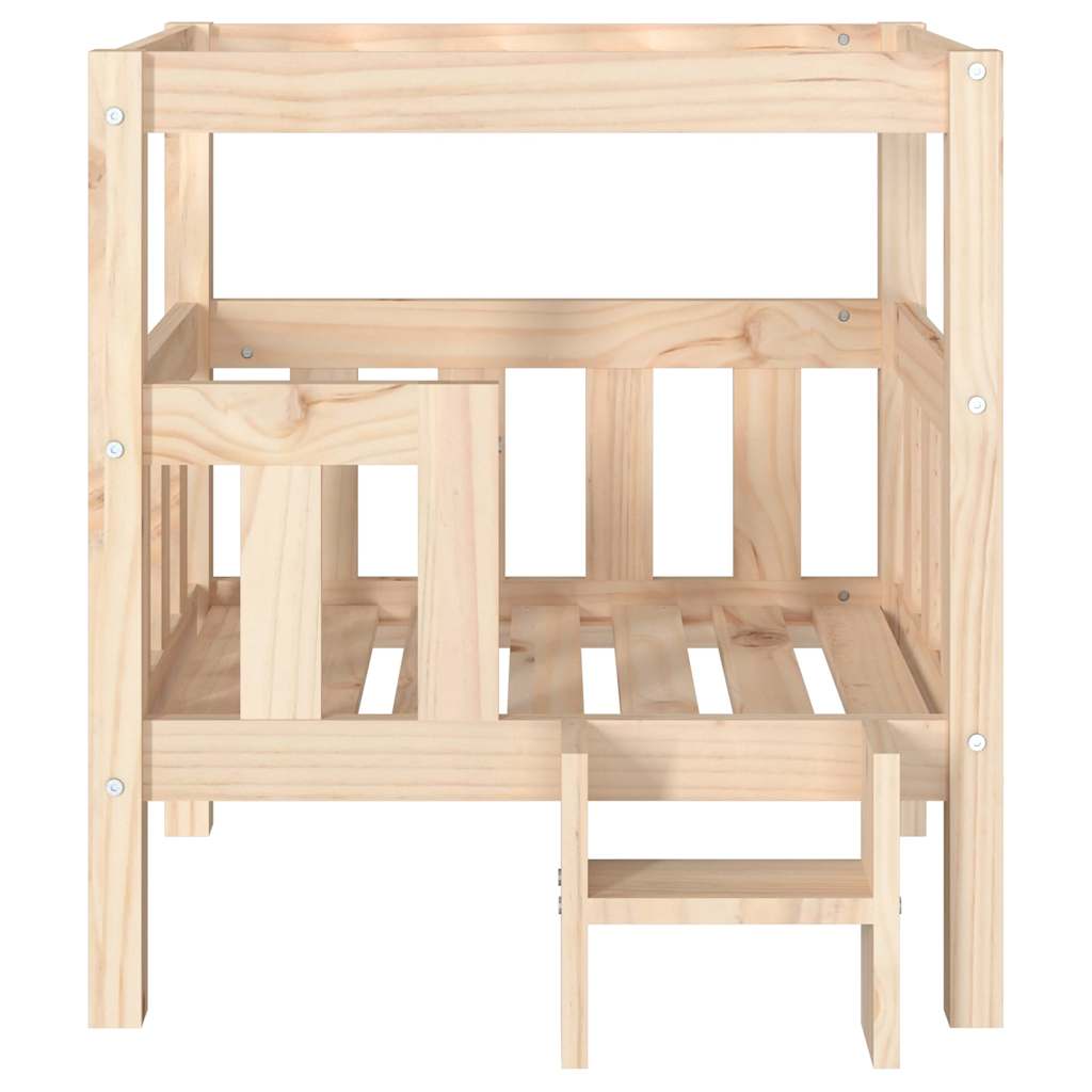 Hundebett 65,5x50,5x70 cm Massivholz Kiefer