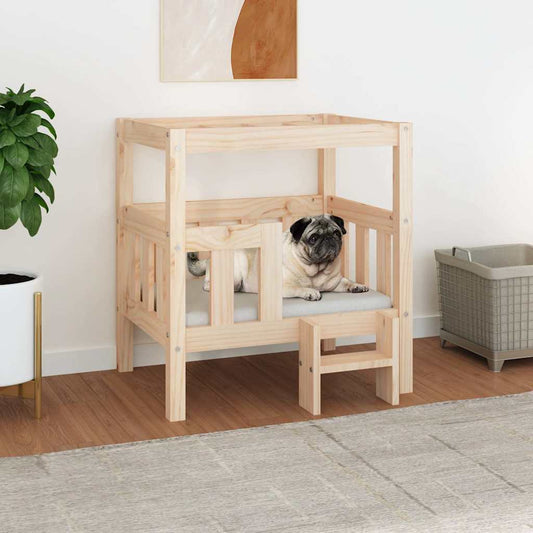 Hundebett 65,5x50,5x70 cm Massivholz Kiefer