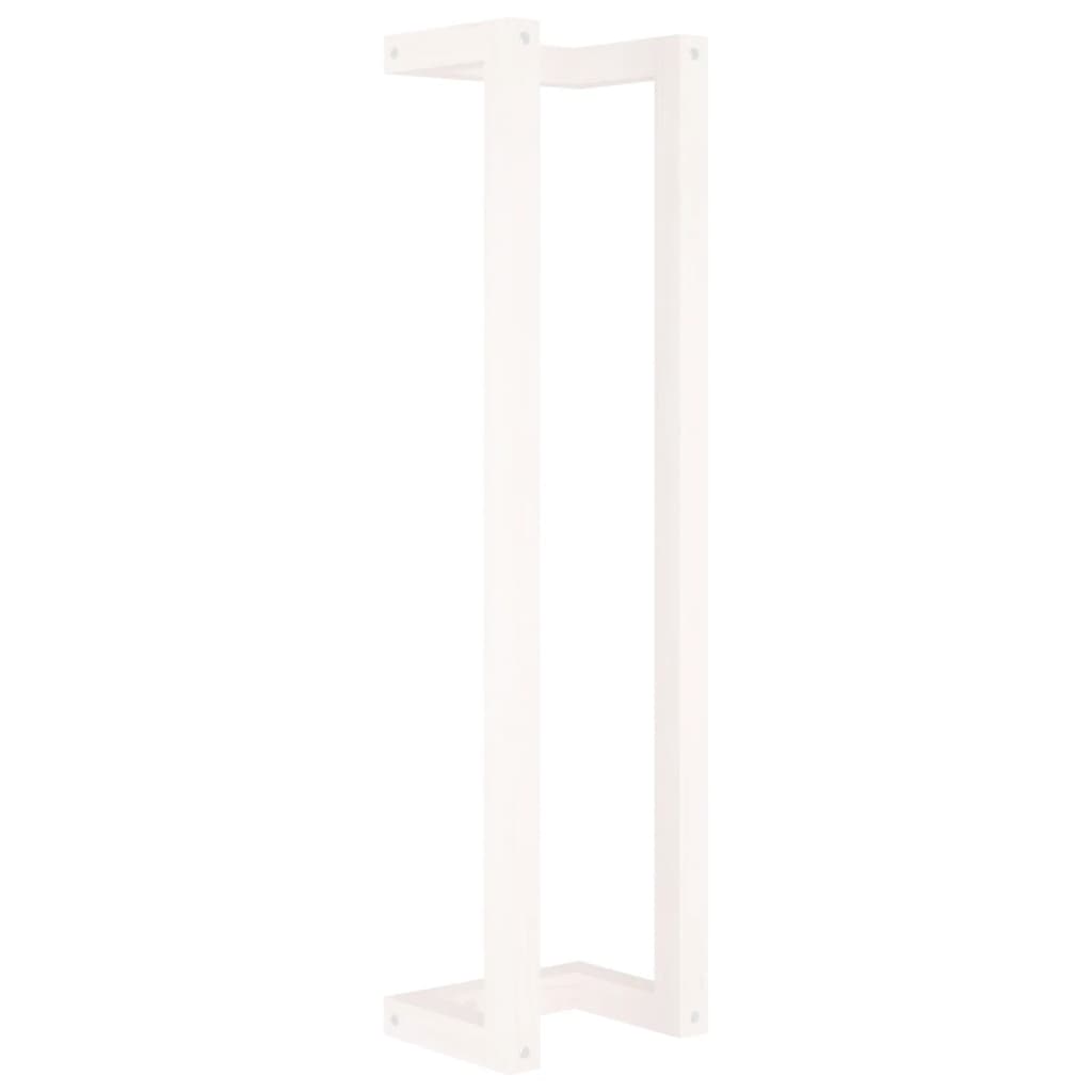 Towel Rack White 23x18x90 cm Solid Pine
