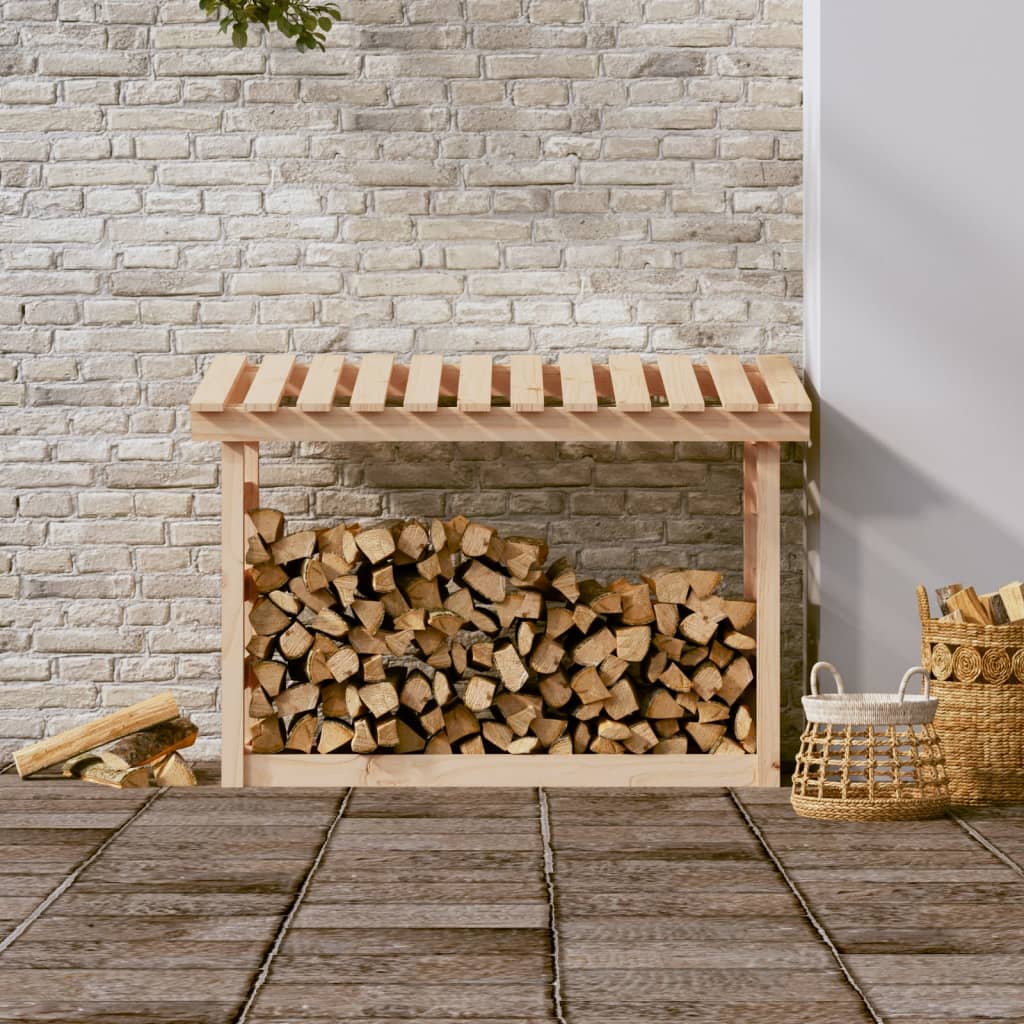 Kaminholzregal 108x64,5x78 cm Massivholz Kiefer