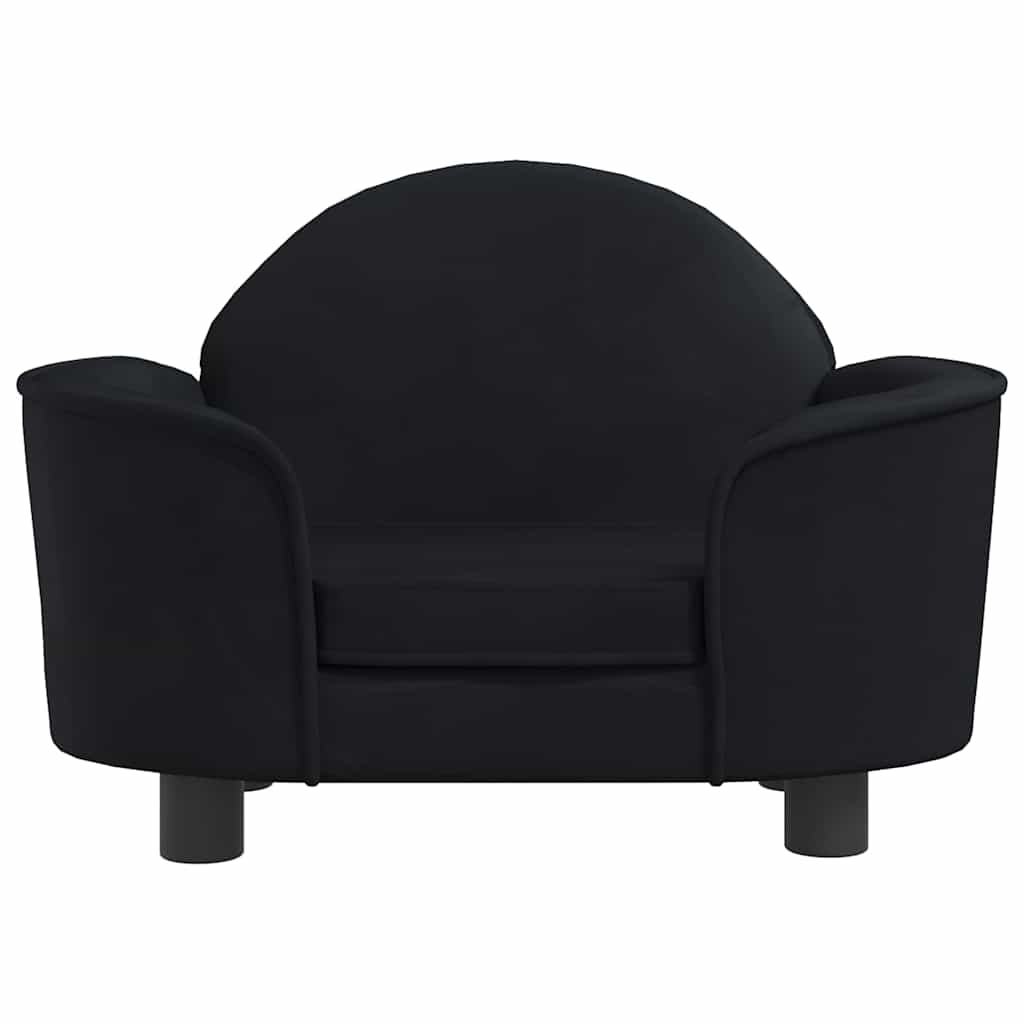 Hundebett Schwarz 66x40x45 cm Samt