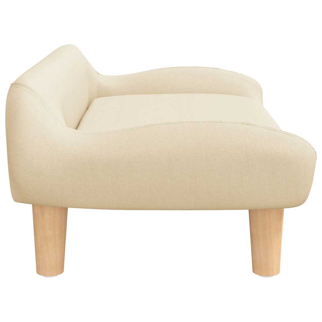 Hundebett Creme 70x40x24 cm Stoff