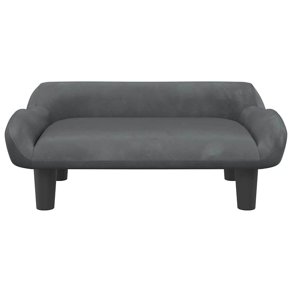 Hundebett Dunkelgrau 70x40x24 cm Samt