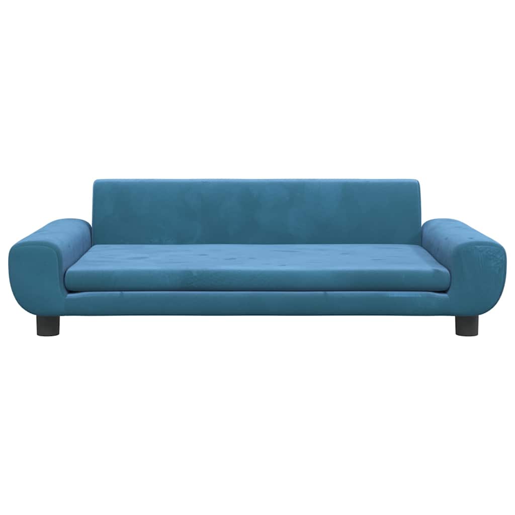 Hundebett Blau 100x54x33 cm Samt