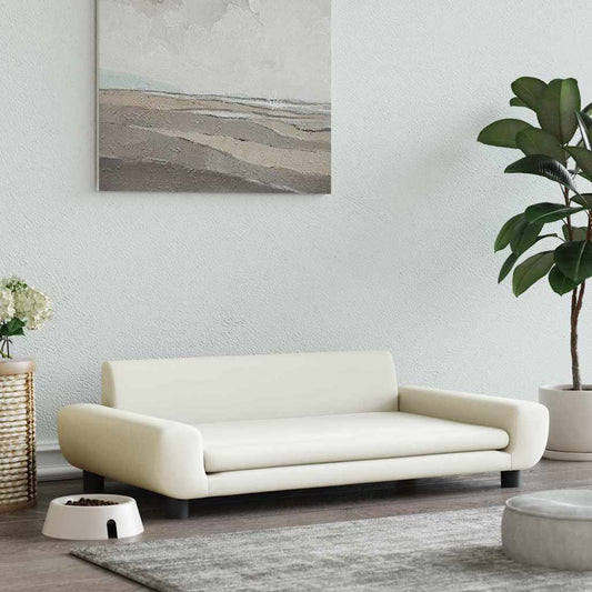 Hundebett Creme 100x54x33 cm Samt