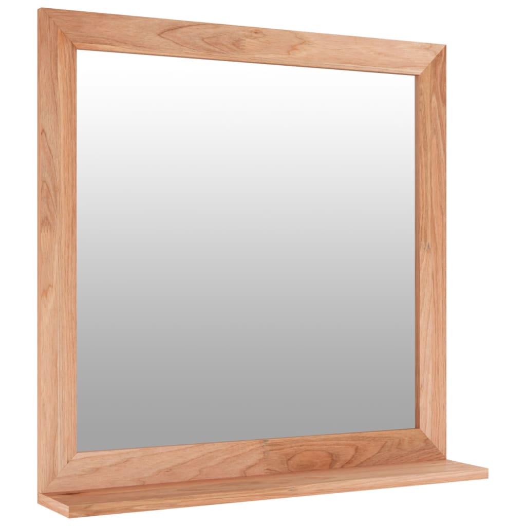 Miroir mural 55x55 cm Noyer massif