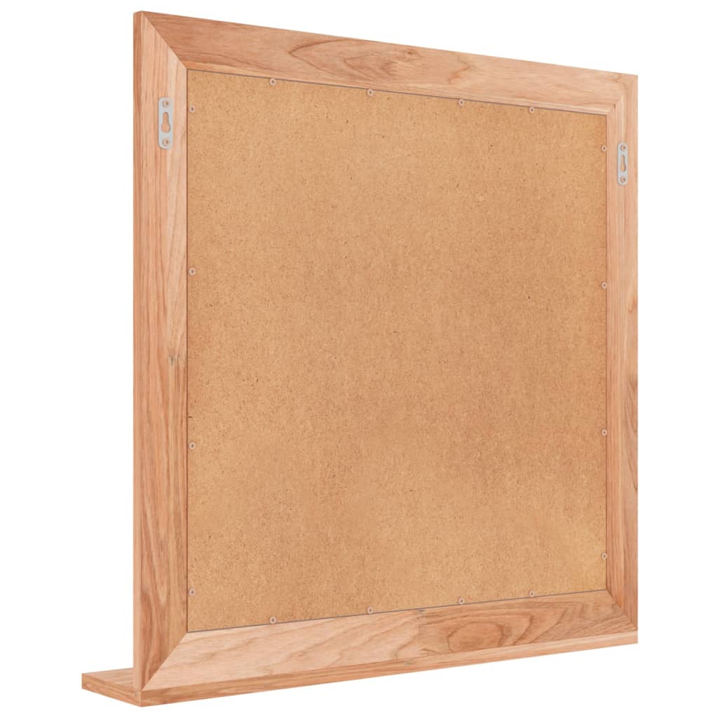 Miroir mural 55x55 cm Noyer massif