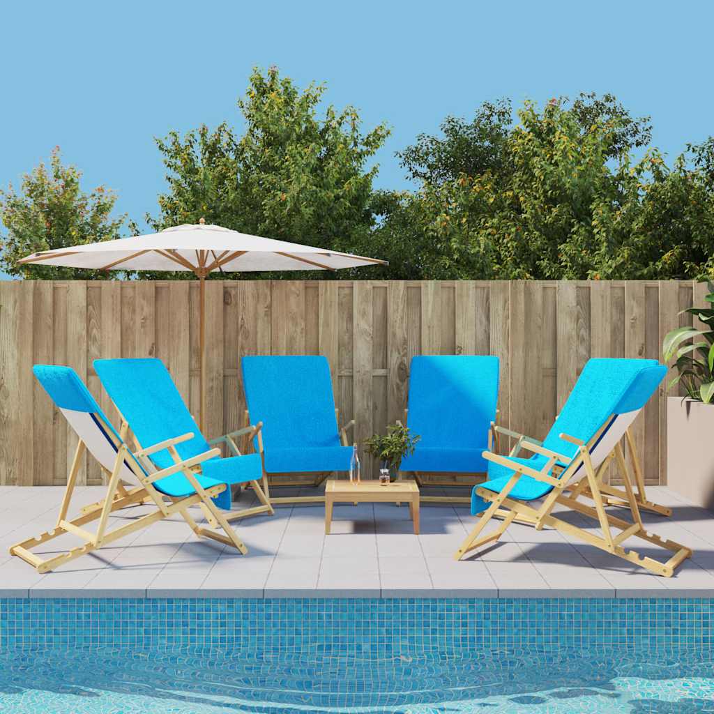 Beach Towels 6 Pcs. Turquoise 60x135 cm Fabric 400 GSM