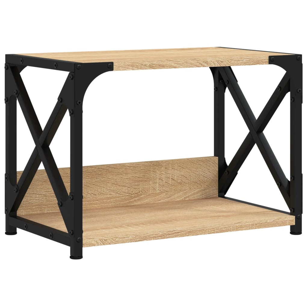 Support d'imprimante 2 étagères chêne Sonoma 44x26x31,5 cm