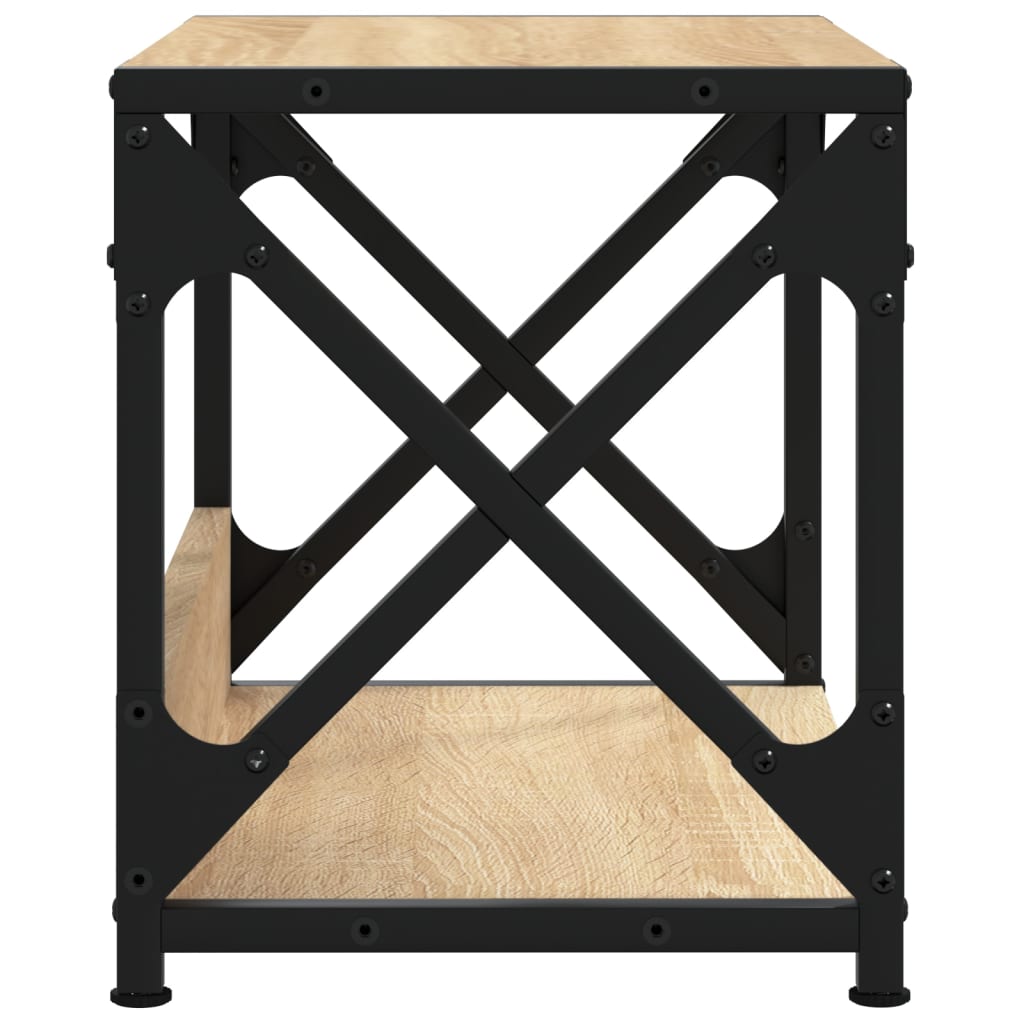 Support d'imprimante 2 étagères chêne Sonoma 44x26x31,5 cm