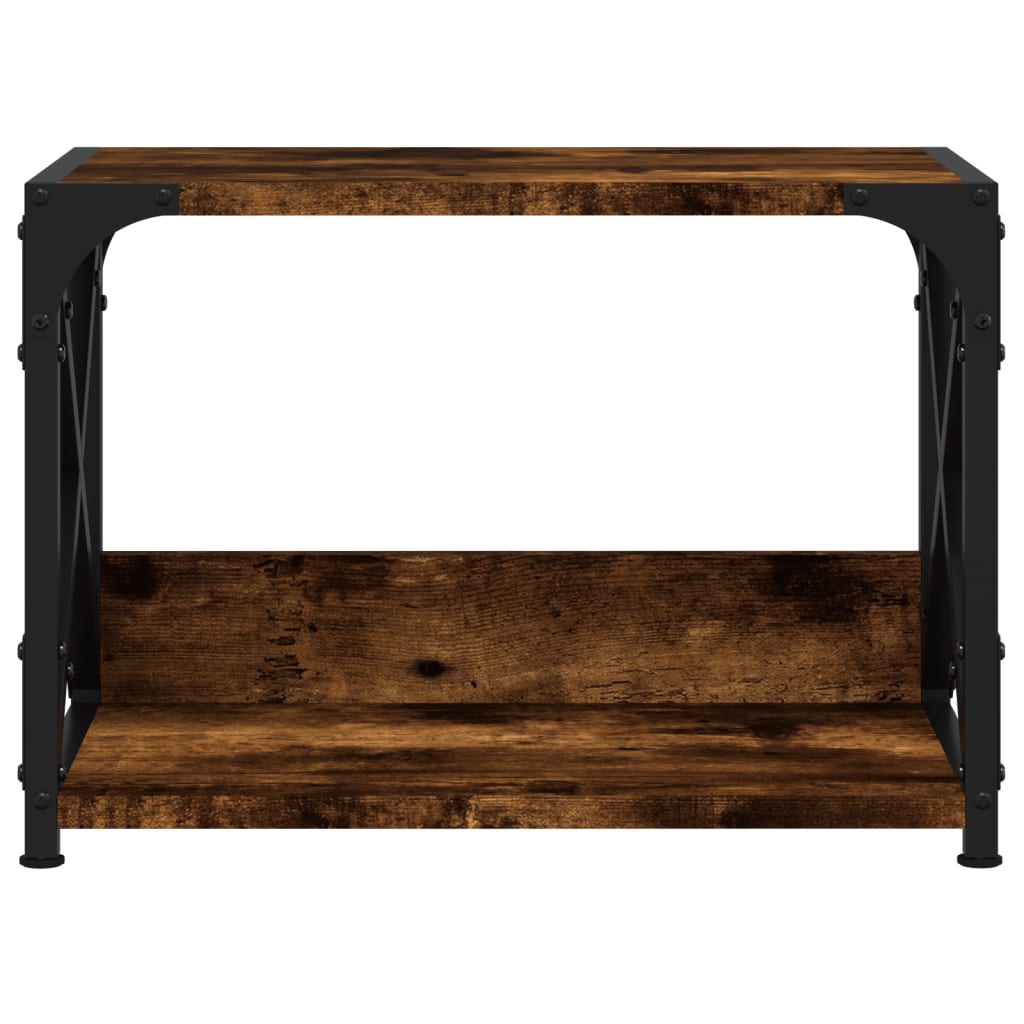 Meuble imprimante 2 étagères chêne fumé 44x26x31,5 cm