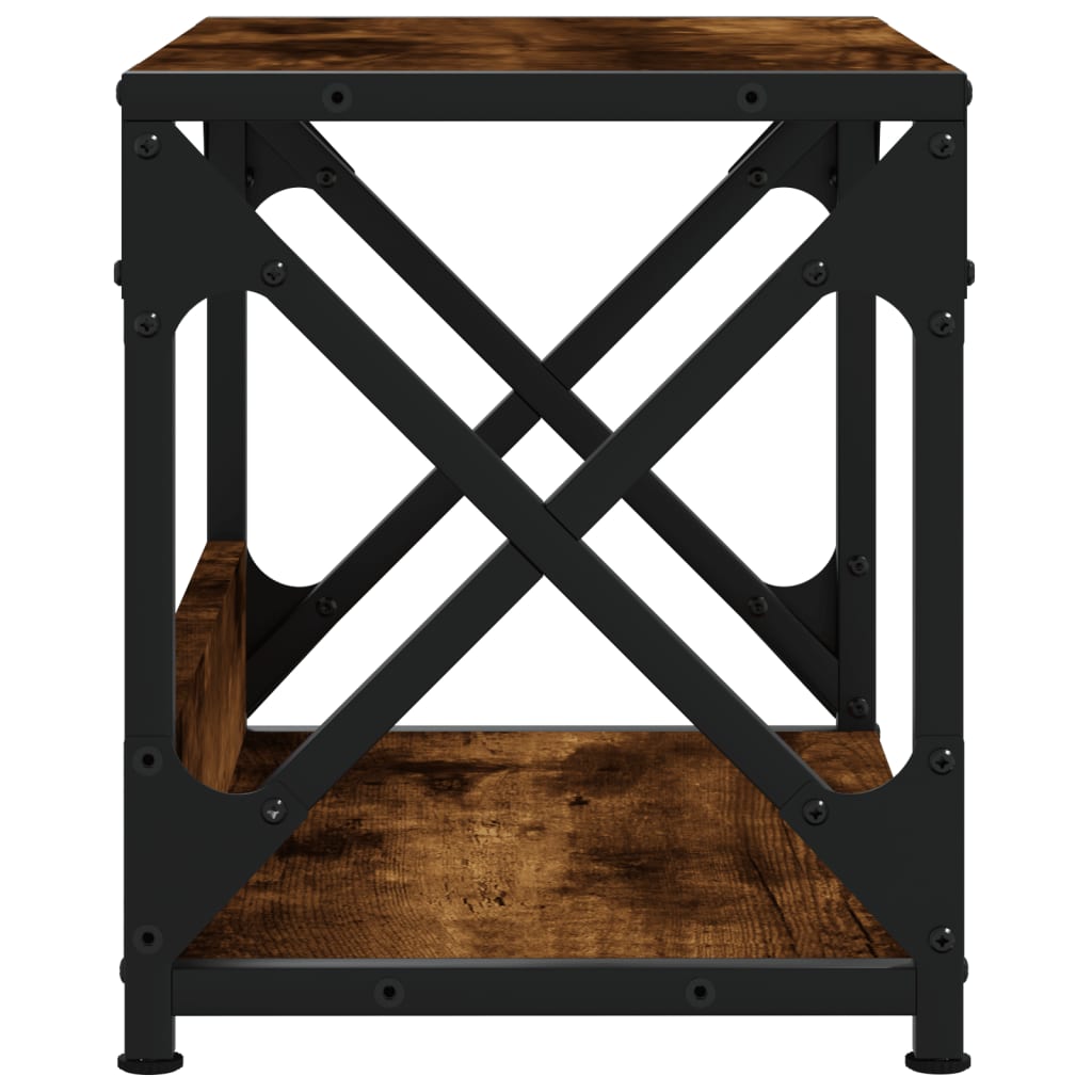 Meuble imprimante 2 étagères chêne fumé 44x26x31,5 cm