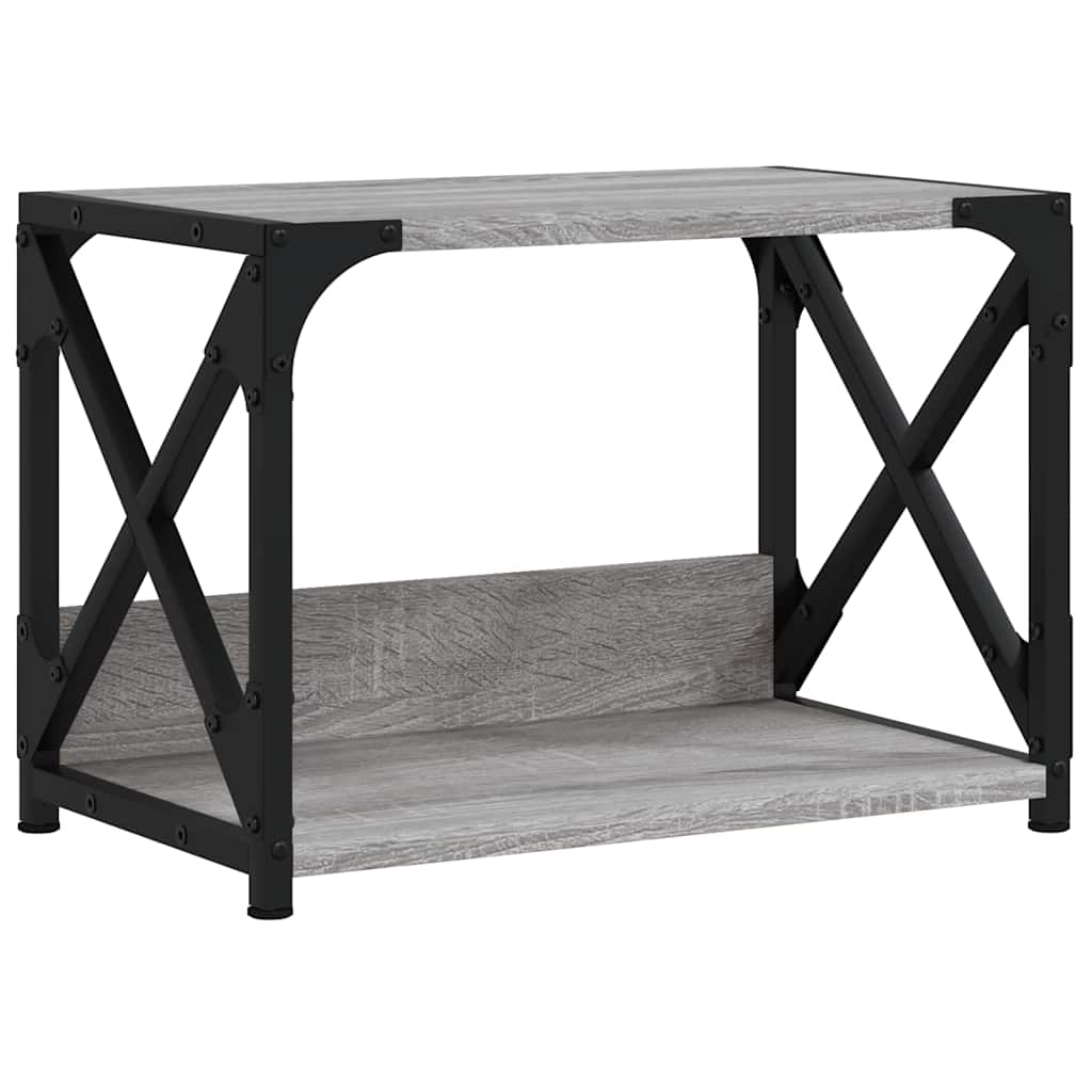Meuble d'imprimante 2 étagères Gris Sonoma 44x26x31,5cm Bois d'ingénierie