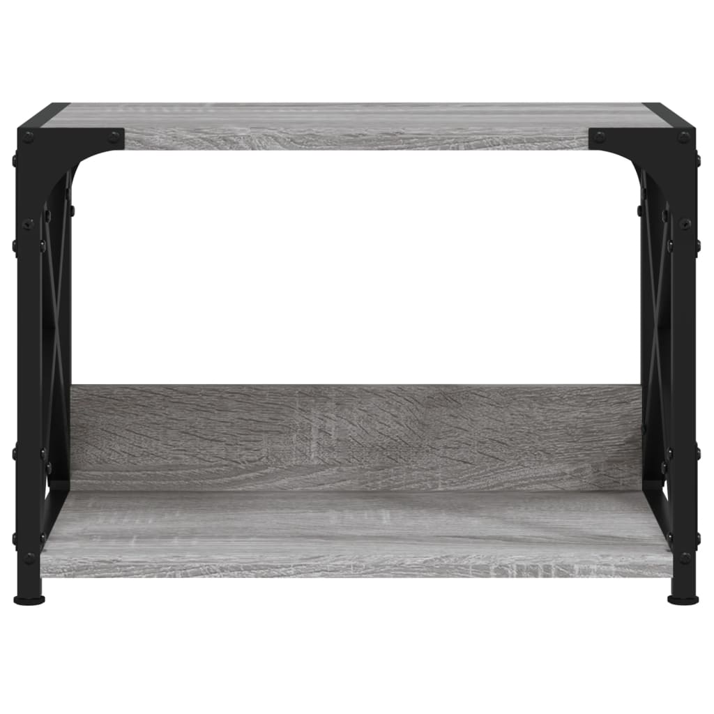 Meuble d'imprimante 2 étagères Gris Sonoma 44x26x31,5cm Bois d'ingénierie