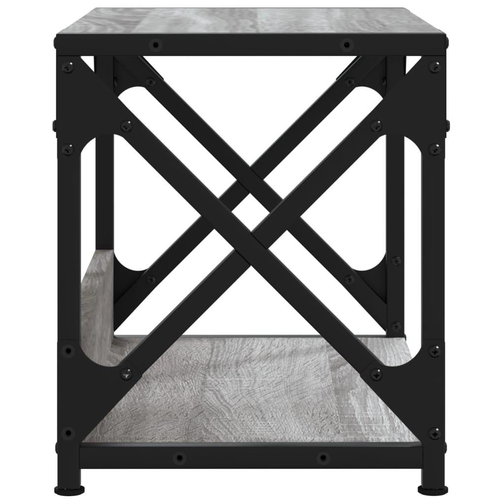 Meuble d'imprimante 2 étagères Gris Sonoma 44x26x31,5cm Bois d'ingénierie