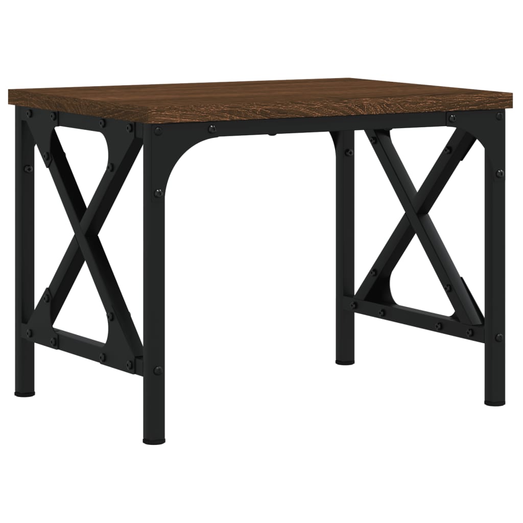 Printer Stand Brown Oak Effect 40x30x31 cm Engineered Wood