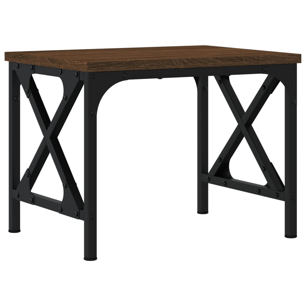 Printer Stand Brown Oak Effect 40x30x31 cm Engineered Wood