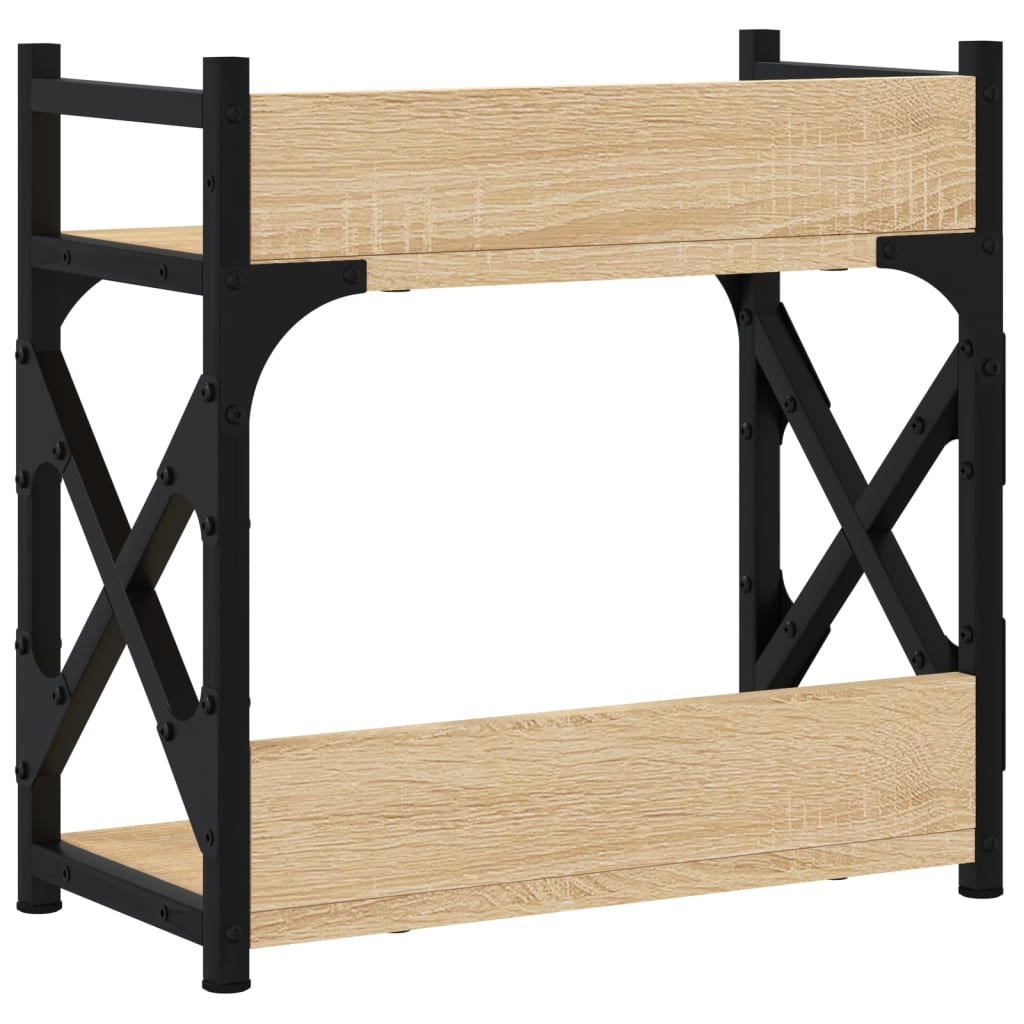 Druckerständer 2 Ablagen Sonoma-Eiche 40x20x40 cm Holzwerkstoff