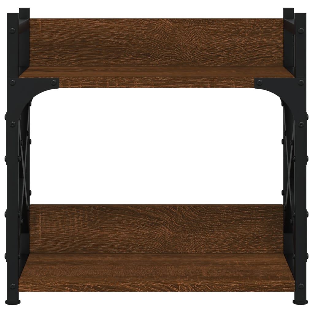 Printer Stand 2 Shelves Brown Oak Look 40x20x40 cm