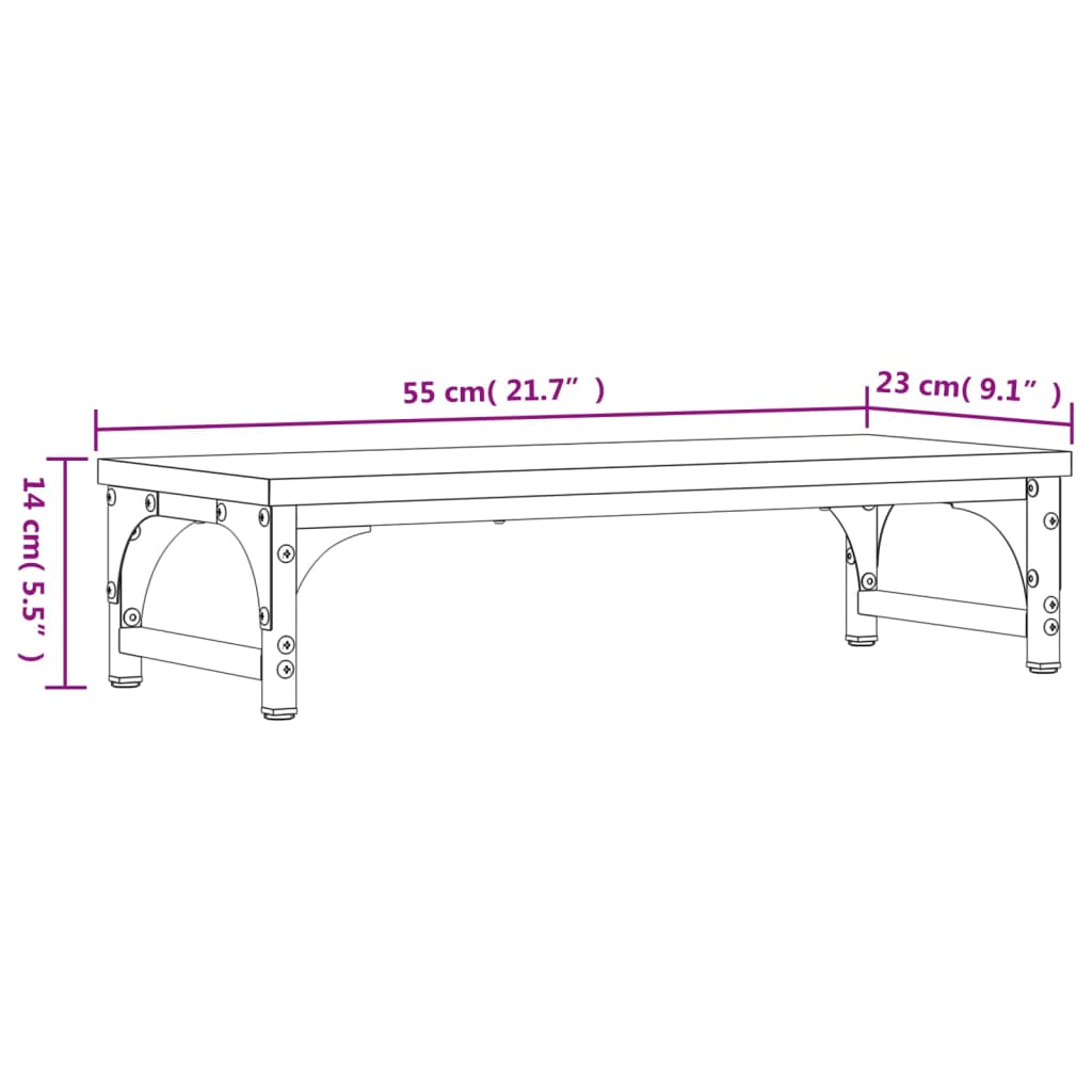 Monitorständer Sonoma-Eiche 55x23x14 cm Holzwerkstoff