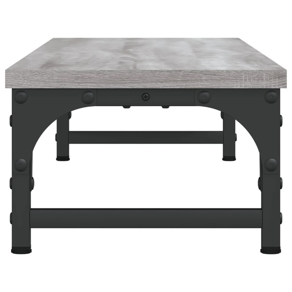 Support d'écran gris Sonoma 85x23x15,5 cm en bois d'ingénierie