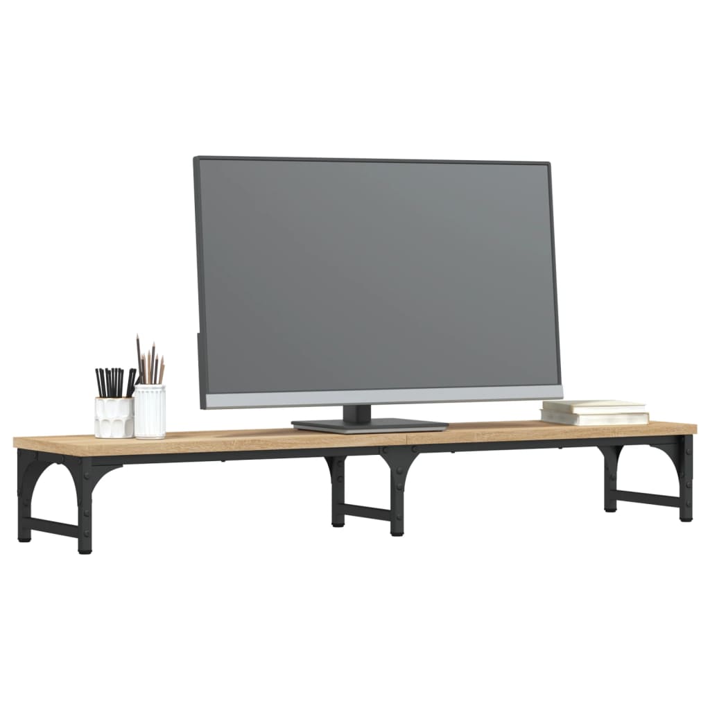 Support d'écran en chêne Sonoma 105x23x15,5 cm en bois usiné