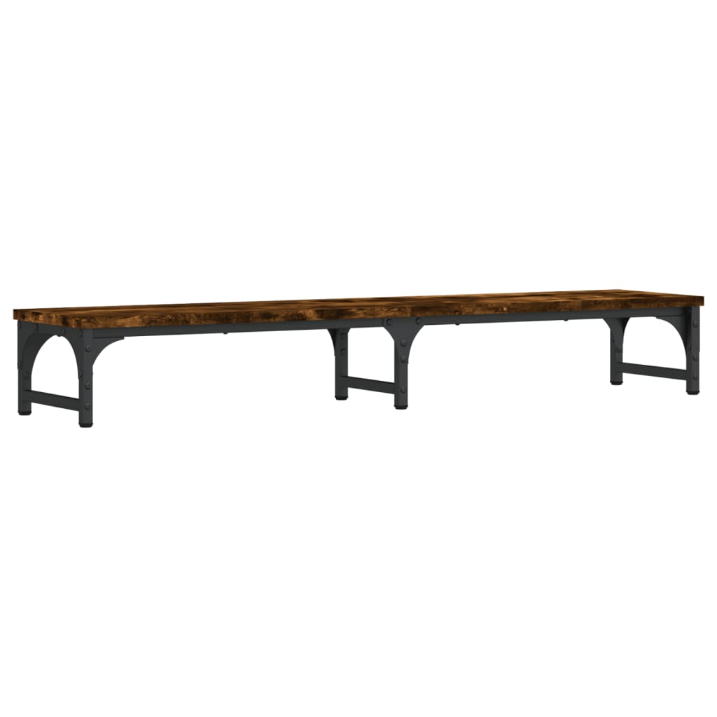 Support d'écran chêne fumé 105x23x15,5 cm panneau de particules