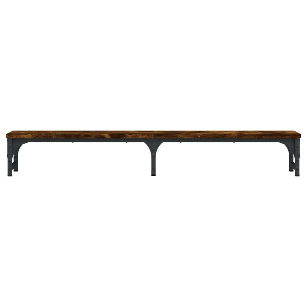 Support d'écran chêne fumé 105x23x15,5 cm panneau de particules