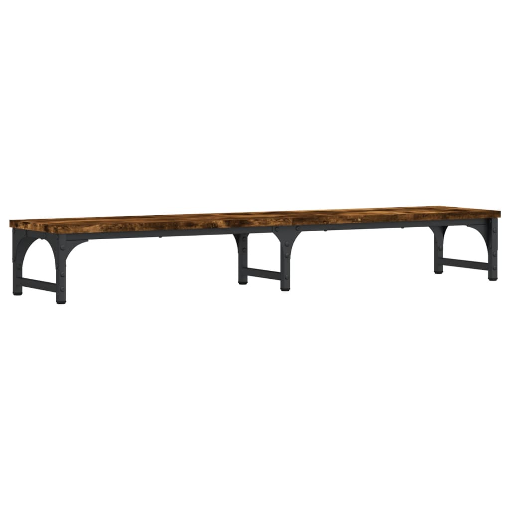 Support d'écran chêne fumé 105x23x15,5 cm panneau de particules