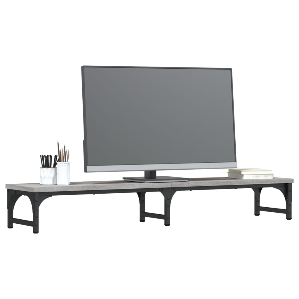Support d'écran gris Sonoma 105x23x15,5 cm en bois d'ingénierie
