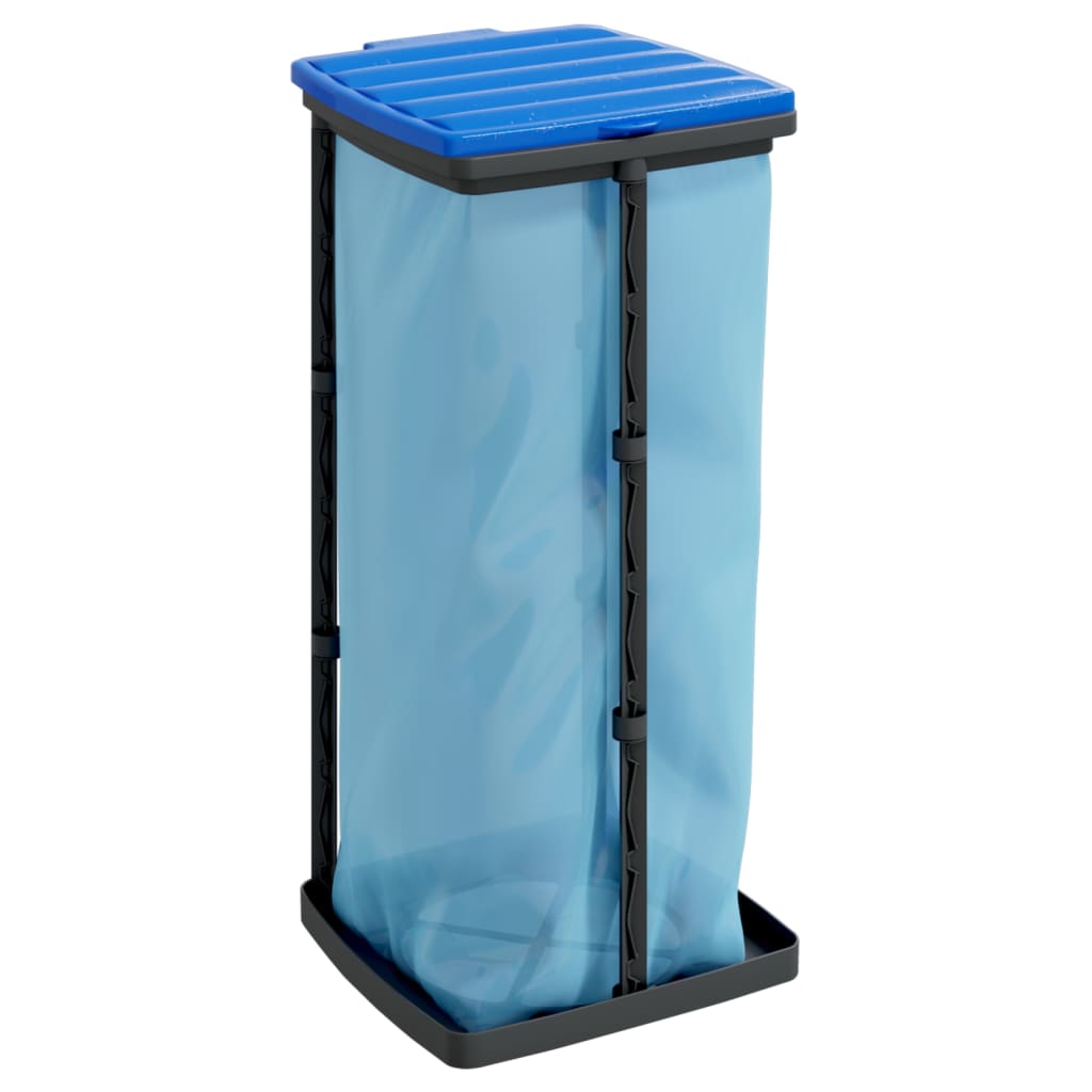 Trash bag holders, 2 pcs, black and blue, 60 L, PP