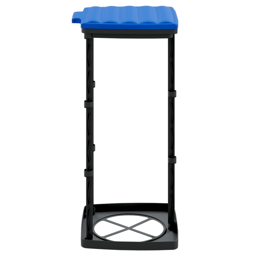Trash bag holders, 2 pcs, black and blue, 60 L, PP