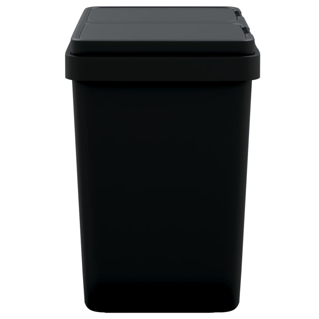 Poubelle double anthracite 2x25 L