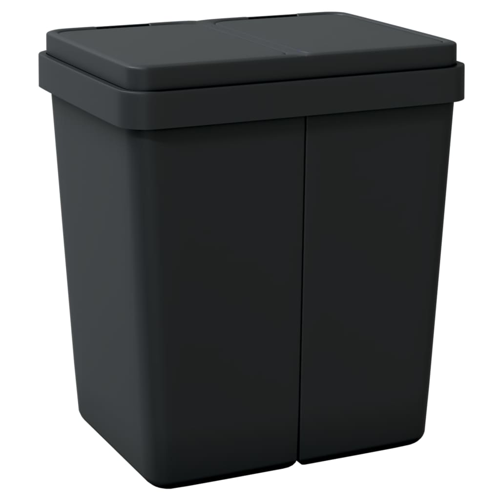 Poubelle double anthracite 2x25 L