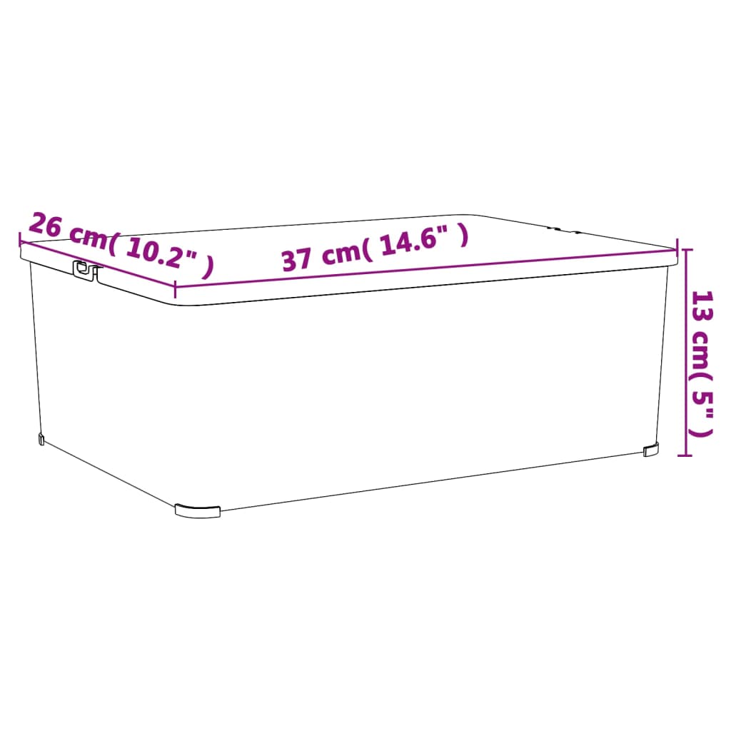 Boîtes de rangement 3 pcs. Plastique 10 L Empilables