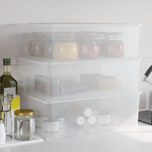 Plastic Storage Boxes 3 pcs. 25 L Stackable