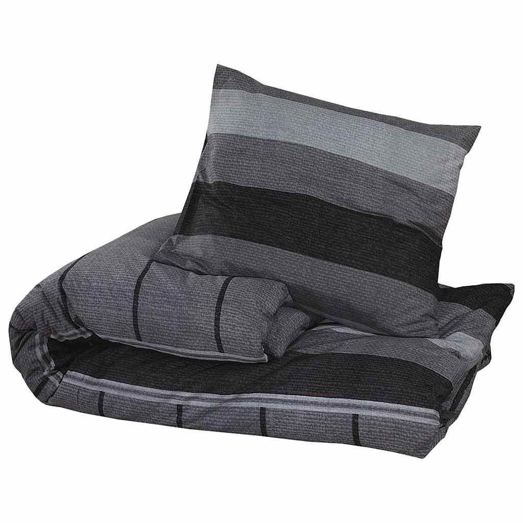 Parure de lit gris foncé 140x200 cm coton