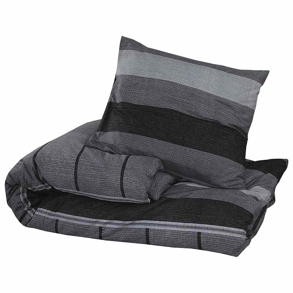 Bedding Set Dark Grey 135x200 cm Cotton