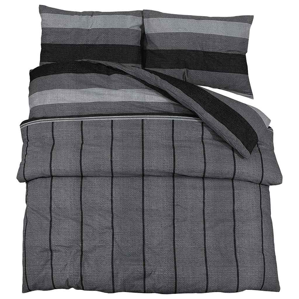 Parure de lit Gris Foncé 260x220 cm Coton