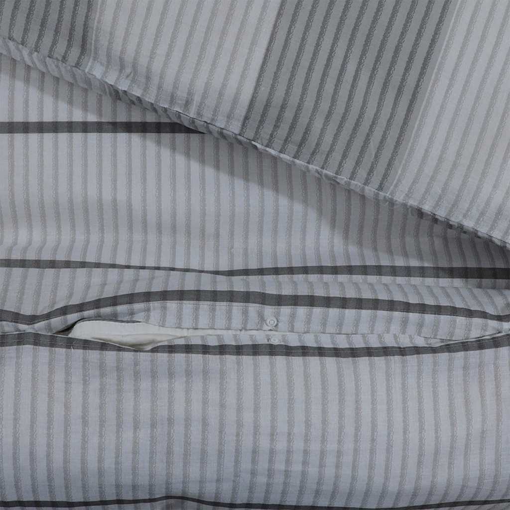 Grey Bed Linen Set 140x200 cm Cotton